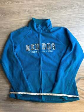 Red Dog Juneau Alaska Fleece Jacket Full Zip Blue